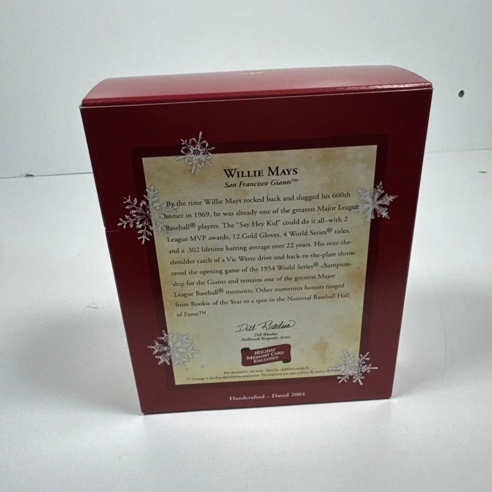 Hallmark Keepsake Ornament 2004 MLB San Francisco Giants Willie Mays